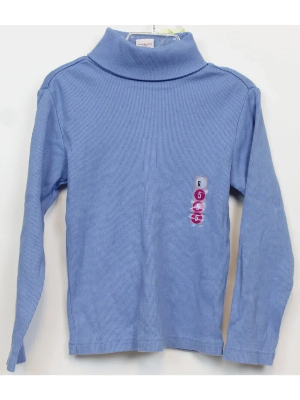 2003 Gymboree Flower Blossom Periwinkle Turtleneck Shirt Tee sz 5 Ribbed sz 5